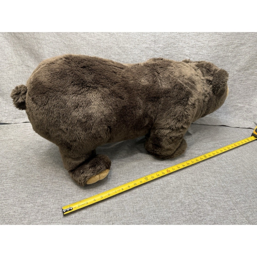 Large Plush Brown Bear Stuffy Bank Of The West Grizzly Bear - Picture 2 of 5